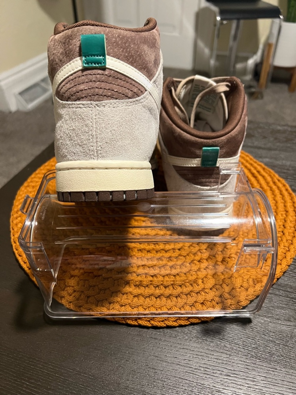 Nike Dunk High Retro Men’s High-Top Sneakers Earth Tones/Brown Suede - Size 9.5 - Picture 7 of 11